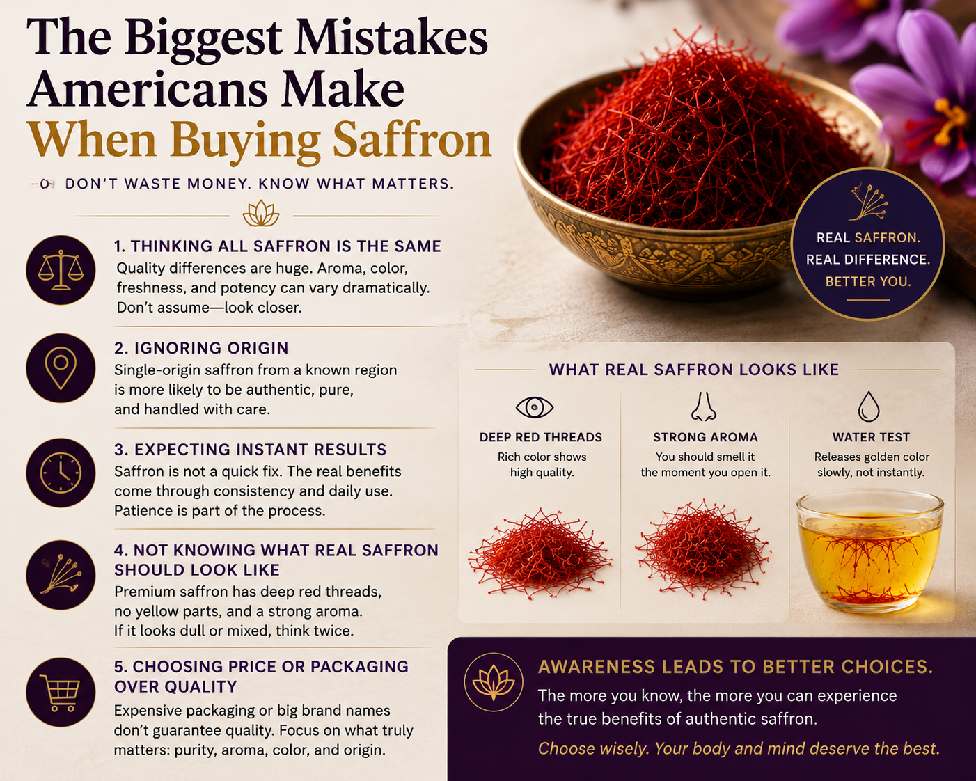5 Common Mistakes People Make When Buying Saffron