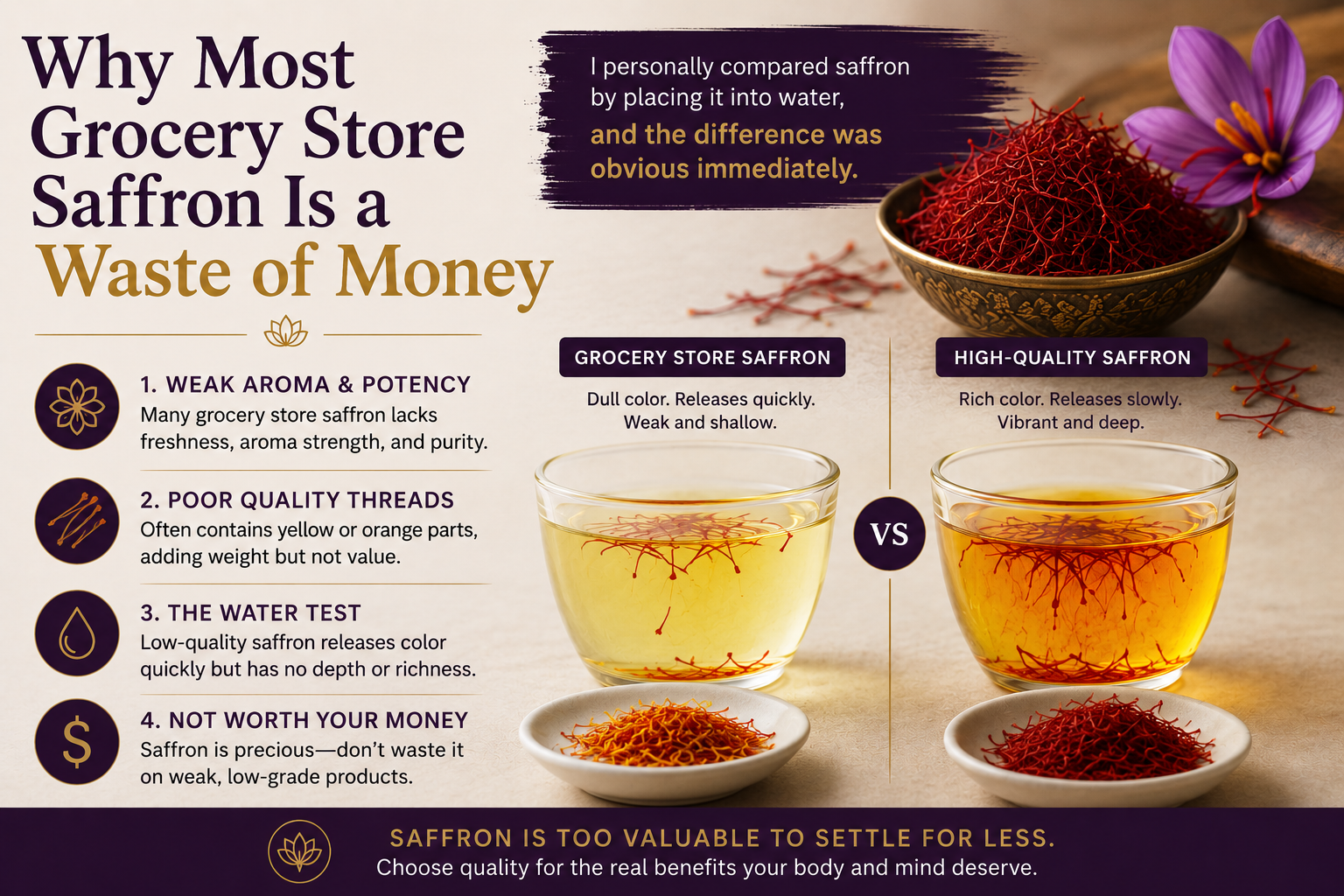 Why Grocery Store Saffron Is Usually Low Quality (And What to Buy Instead)